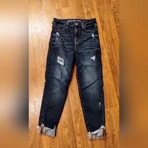 American Eagle sz 6 long skinny dark jeans